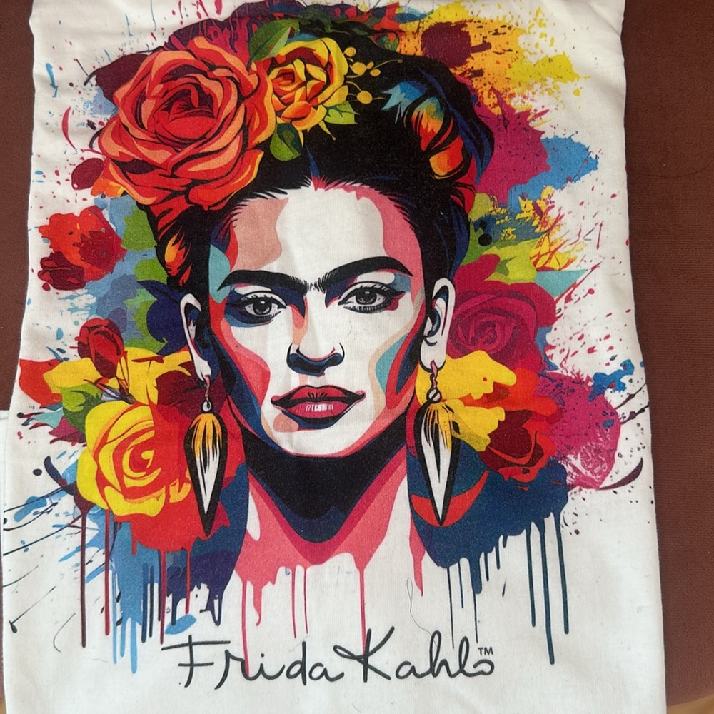 ARTSY WHITE FRIDA KAHLO T-SHIRT| NEW - Picture 8 of 9